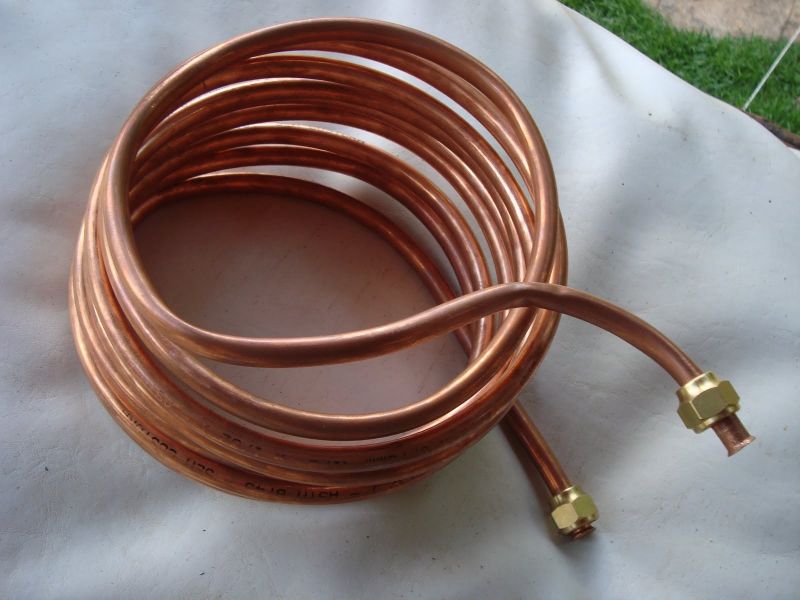 Serpentina de cobre para aquecer água